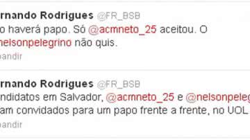 Imagem Segundo UOL, Pelegrino correu do embate contra Neto 