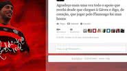 Imagem R10 diz que jogar no Flamengo "foi uma honra"
