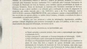 Imagem Inquérito civil contra licitação do lixo de Tarcízio Pimenta