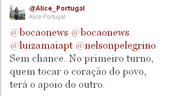 Imagem  ‘Voo solo’ de Alice Portugal está mantido