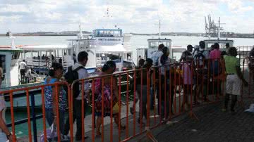 Imagem Maré baixa interrompe travessia Salvador - Mar Grande