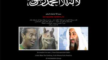 Imagem Hacker põe imagem de Bin Laden no site de Ronaldinho 