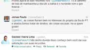 Imagem Geddel e Jonas Paulo trocam insultos no Twitter