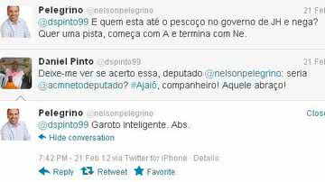 Imagem Pelegrino provoca ACM Neto no Twitter