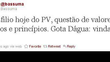 Imagem Bassuma se desfilia hoje do PV
