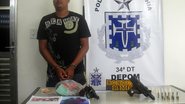 Imagem Traficante detido com metralhadora e drogas em Lauro de Freitas