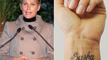 Imagem Xuxa tatua nome da filha