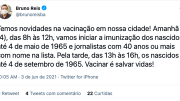 Imagem Bruno Reis confirma vacinação para jornalistas de Salvador a partir desta sexta-feira (4)
