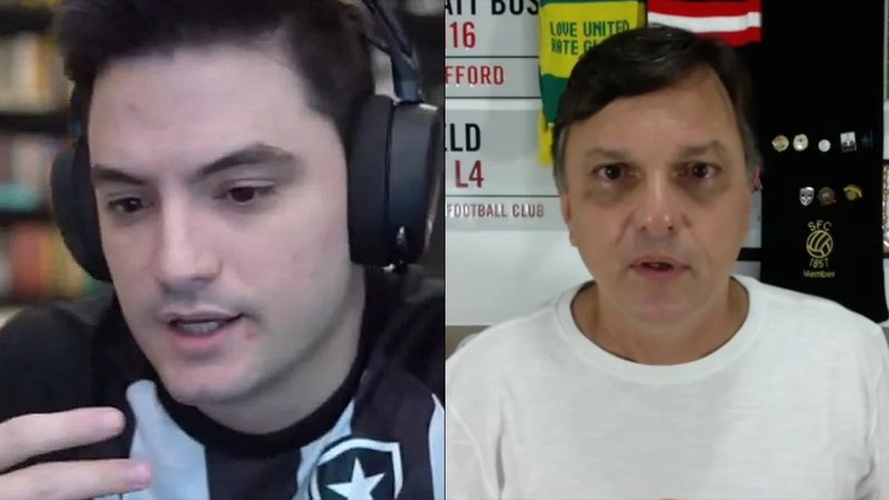 Imagem Felipe Neto e Mauro Cezar brigam após empate do Botafogo: "Ah vai tomar no teu c*"