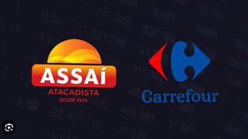 Reprodução // sites Assaí e Carrefour