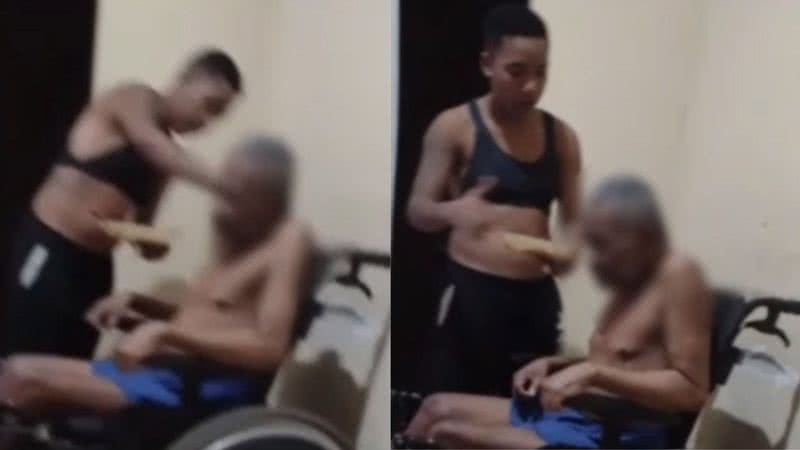 VIDEO: Mulher filmada agredindo pai cadeirante é presa