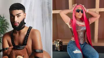 Reprodução / Instagram @rudyvmua_ e @nickiminaj