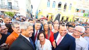 Flávio Dino é recebido por lideranças políticas da Bahia no Centro Histórico de Salvador - Domingos Junior / BNews