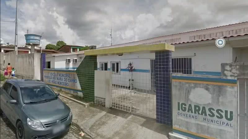 Escola Municipal Maria do Carmo do Rego Monteiro, em Igarassu - Reprodução/Google Street View