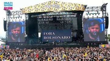 Imagem Lollapalooza: Fresno faz telão com 'Fora, Bolsonaro' e público apoia manifestação; veja vídeo