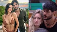 Lucas com a mulher, Ana Lúcia Vilela, e com Jessica no 'BBB 18' - Foto: reprodução/ instagram e divulgação/ globo