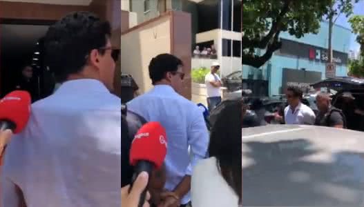 Imagem Vídeo: confira chegada à delegacia e declarações de acusado de tráfico de maconha líquida em Salvador