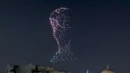 Imagem IMPRESSIONANTE: No céu do Catar, drones fazem desenho fiel do troféu da Copa do Mundo