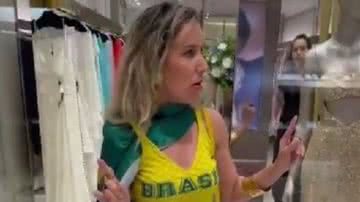 Imagem Mulher é proibida de entrar em shopping com bandeira do Brasil; veja vídeo e saiba motivo