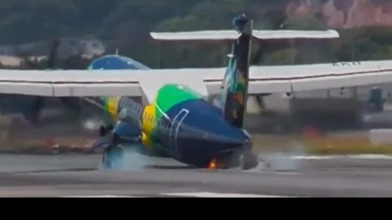 Azul confirmou o incidente e informou que a parada da aeronave ocorreu normalmente - Reprodução | Twitter