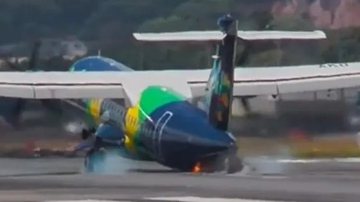 Azul confirmou o incidente e informou que a parada da aeronave ocorreu normalmente - Reprodução | Twitter
