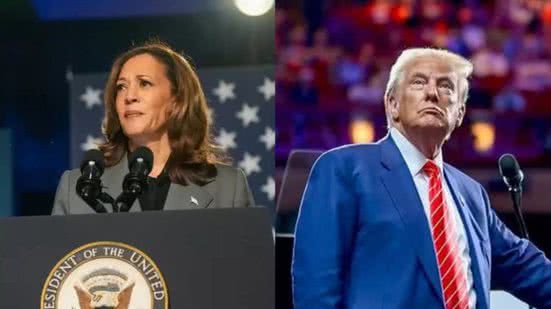 Reprodução/Instagram @kamalaharris e @realdonaldtrump