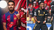 Divulgação/Barcelona e divulgação/Real Madrid