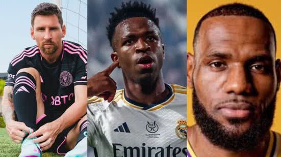 Reprodução/Instagram@leomessi/Twitter@realmadrid/Instagram@kingjames