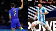 Reprodução / Redes Sociais / Instagram / @cbf_futsal_ / @afaseleccion / Montagem BNews