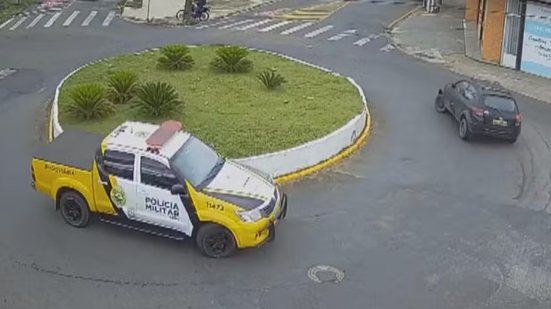 Reprodução/Câmera de segurança/Centro Integrado de Segurança de Telêmaco Borba