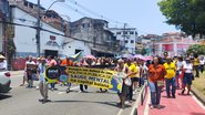 Representantes do Sindseps foram às ruas do Dique do Tororó em ato a favor de políticas públicas sobre saúde mental - Divulgação
