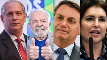 Foto Ciro: Dinaldo Silva/BNews; Foto Bolsonaro: Clauber Cleber Caetano/PR; Foto Lula: Ricardo Stuckert/Divulgação; Foto Tebet: Reprodução / Twitter / @simonetebetbr