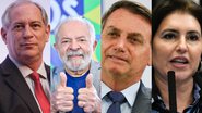 Foto Ciro: Dinaldo Silva/BNews; Foto Bolsonaro: Clauber Cleber Caetano/PR; Foto Lula: Ricardo Stuckert/Divulgação; Foto Tebet: Reprodução / Twitter / @simonetebetbr