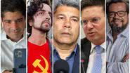 ACM Neto (Divulgação); Giovani Damico (Divulgação); Jerônimo Rodrigues (Divulgação/PT-BA); João Roma (Fabio Rodrigues Pozzebom/Agência Brasil); Kleber Rosa (Divulgação/PSOL)