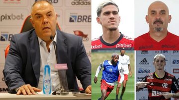 Montagem: Gilvan de Souza/C.R. Flamengo - Reprodução Redes Sociais - Marcelo Cortes/CRF
