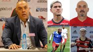 Montagem: Gilvan de Souza/C.R. Flamengo - Reprodução Redes Sociais - Marcelo Cortes/CRF