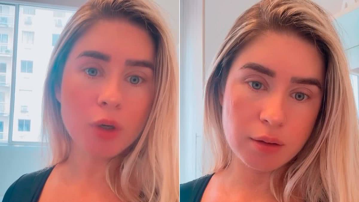 Débora Peixoto com um olhar sério