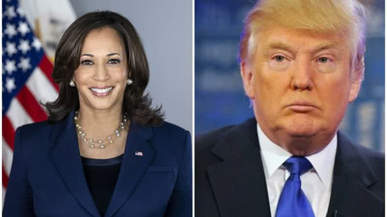 Kamala e Trump aparecem tecnicamente empatados em pesquisa - Reprodução / Youtube