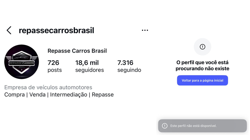 Imagem Caiu! Premium Car Motors retira do ar segunda página oficial que mantinha nas redes sociais após repercussão de golpes