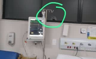 Imagem Bala perdida atinge janela de UTI de hospital em Salvador