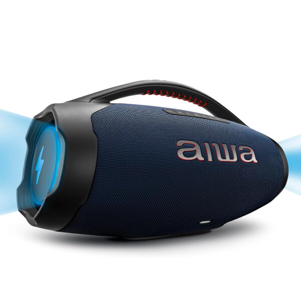 Imagem Caixa de Som Boombox Plus AIWA BBS\u002D01\u002DLBL 200W BT 30H IP66 USB RGB