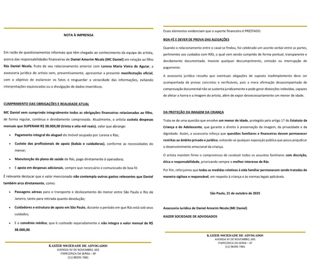 nota defesa mc daniel