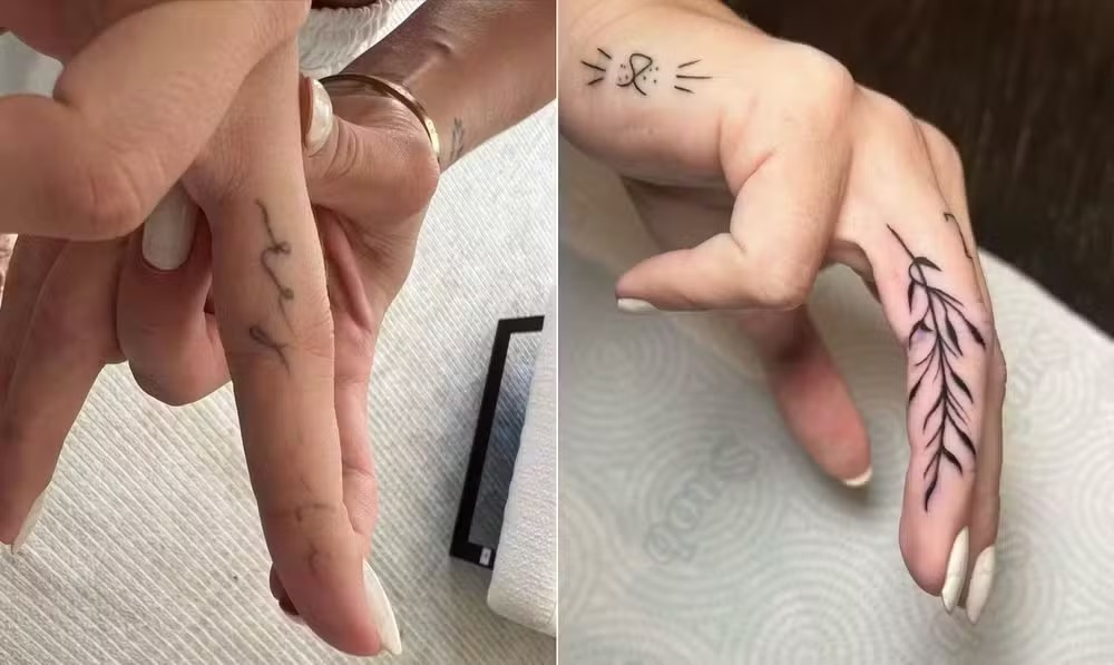 Virginia Fonseca já havia feito desenho de ramo para cobrir nome de outro ex, Rezende — Foto: Reprodução/Instagram