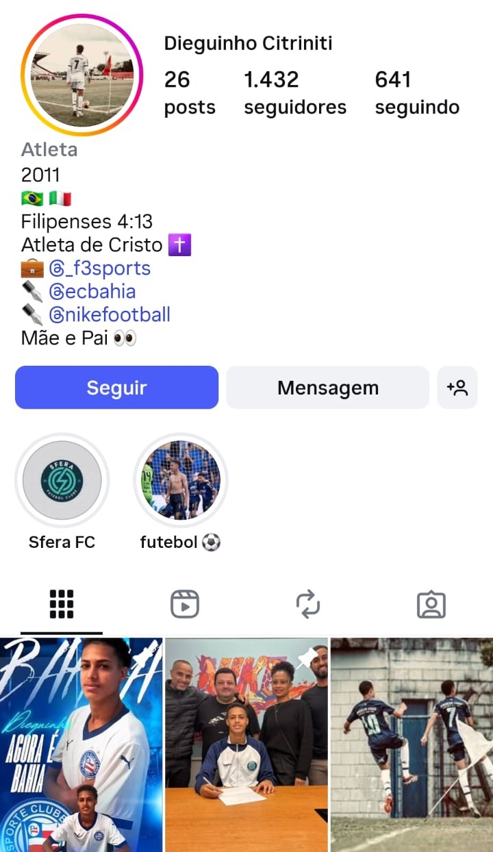 Atleta é mais uma aposta do Grupo City para futuro do Bahia