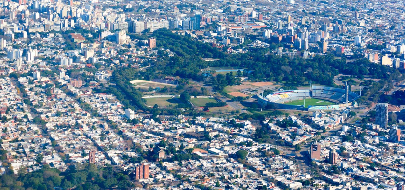 Vista aérea de Montevidéu, capital do Uruguai (Foto: Reprodução)