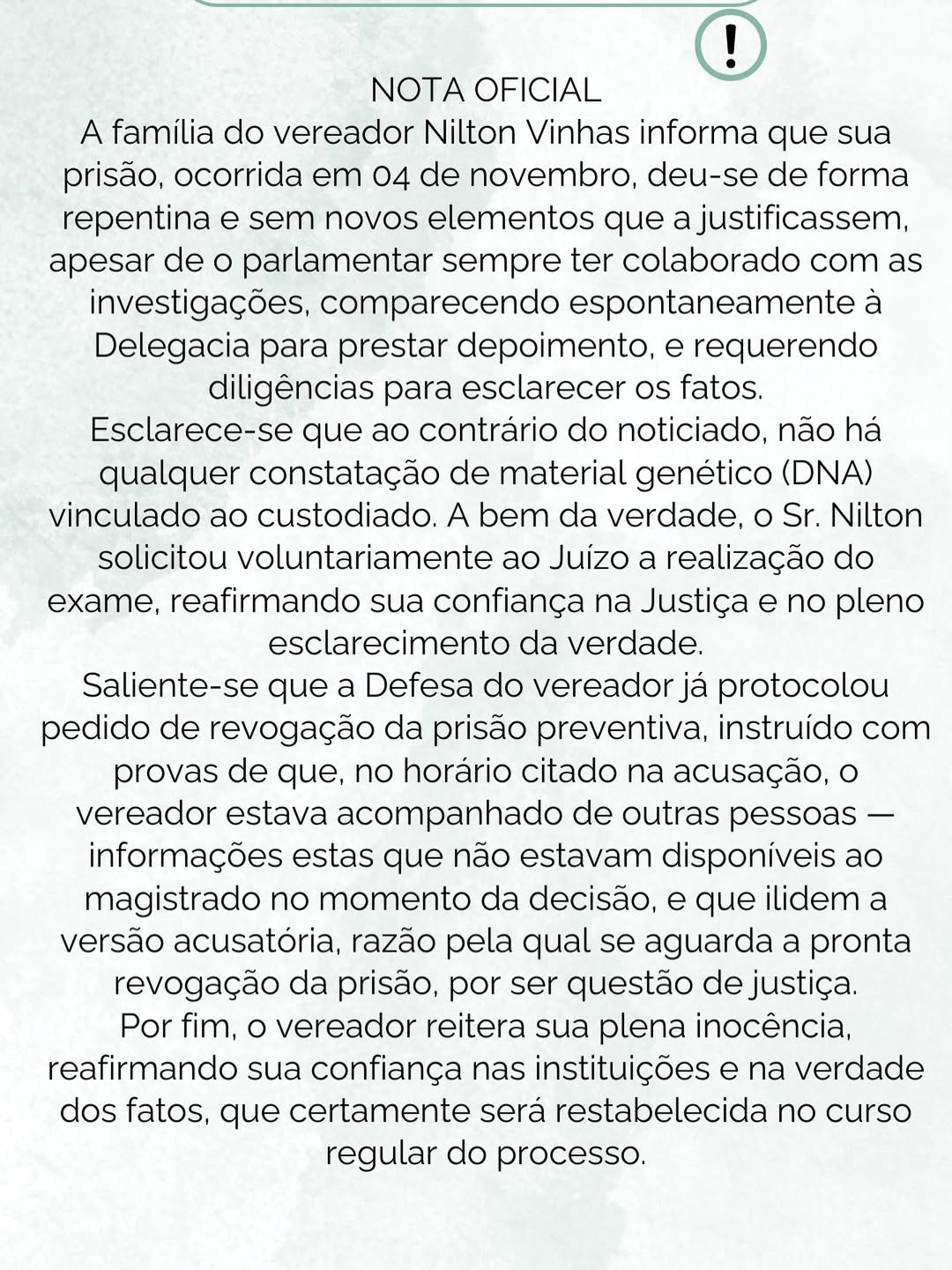 Nota de esclarecimento