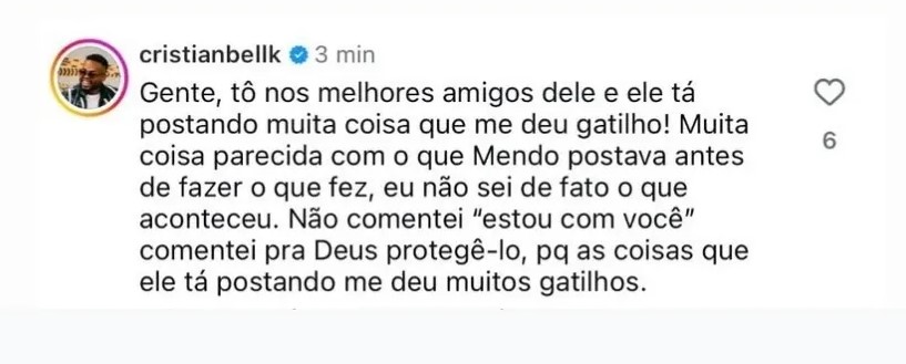 pronunciamento cristian bell