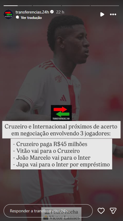 Print de tela de story do Instagram