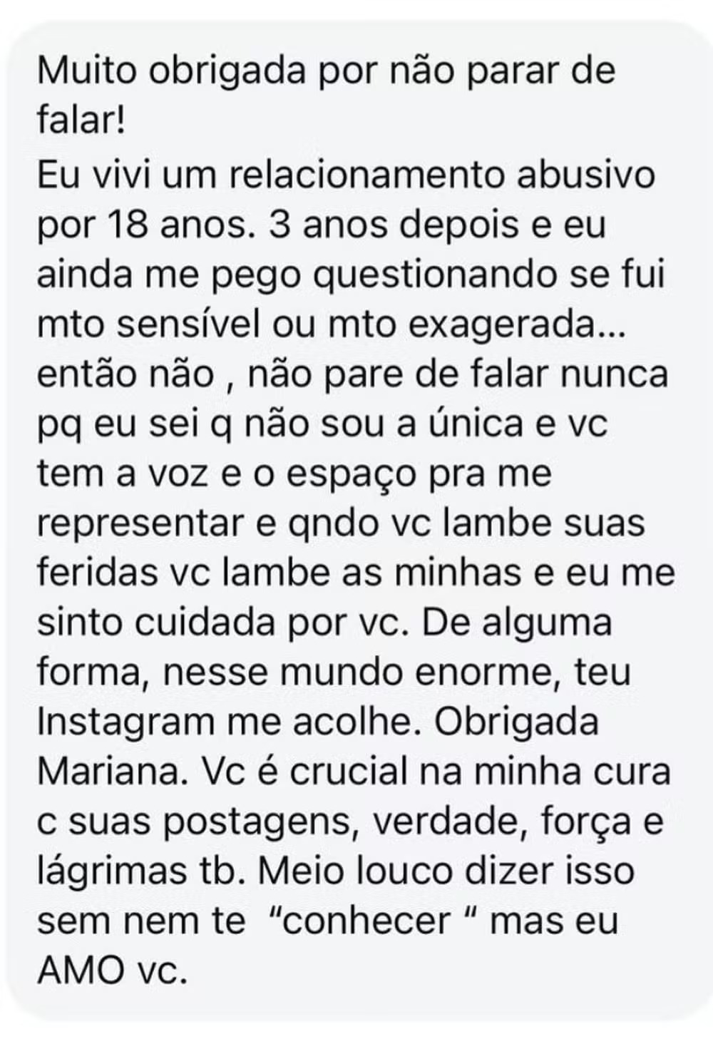 Mariana Goldfarb mostra relatos de seguidoras — Foto: Reprodução/Instagram