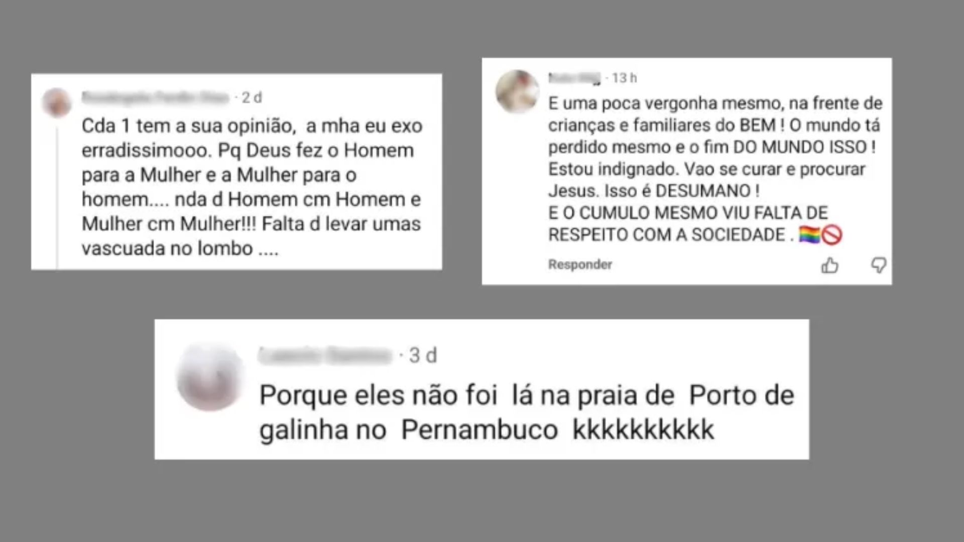 Ataques homofobicos sofridos por Marcello e seu companheiro/ reprodução: Redes Sociais